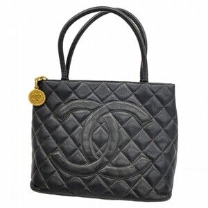 CHANEL Black Caviar Leather Reissue Tote Bag
